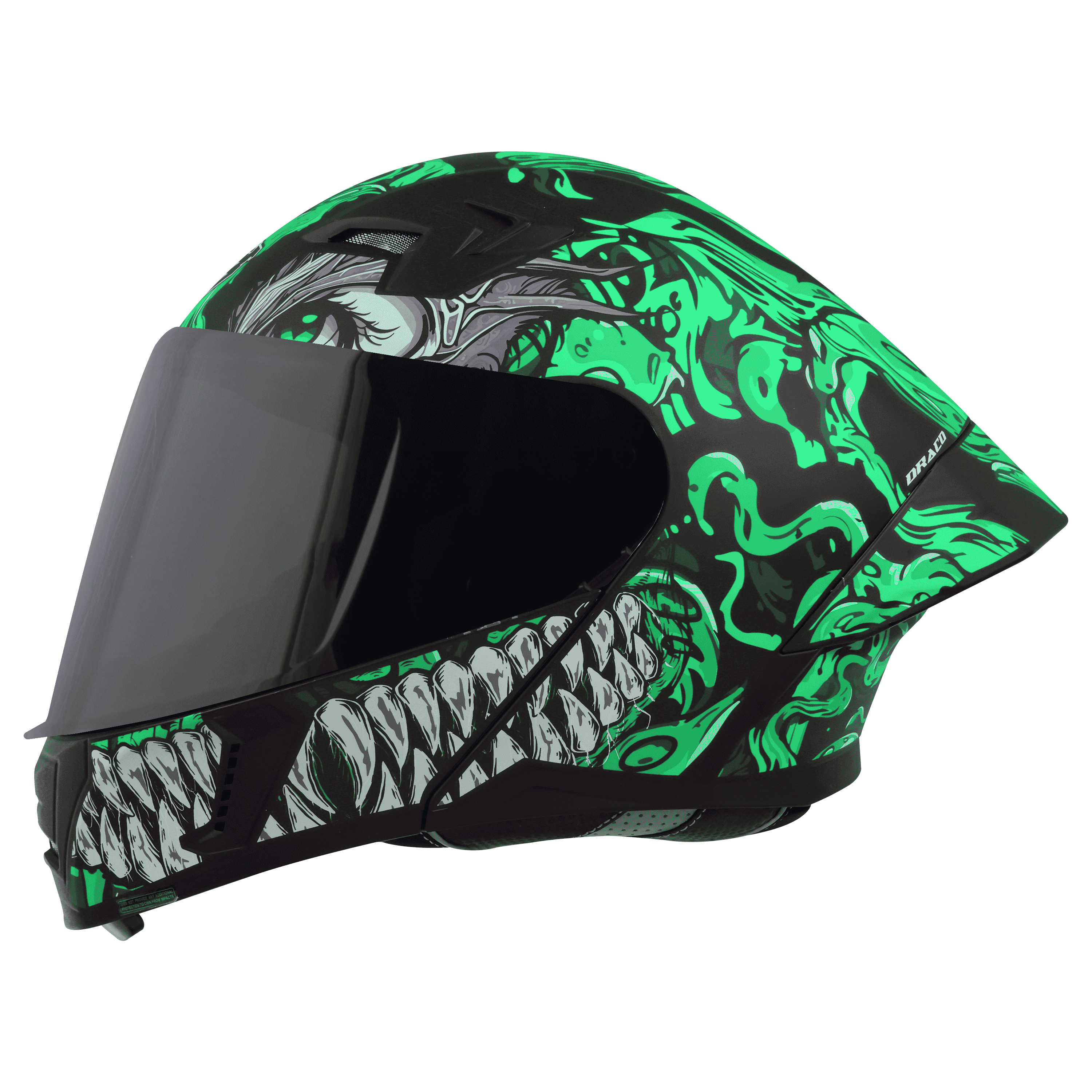 SBA-20 ISS DRACO GLOSSY BLACK WITH GREEN